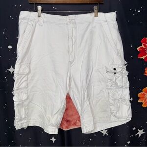 Men's Cream White Cargo Shorts